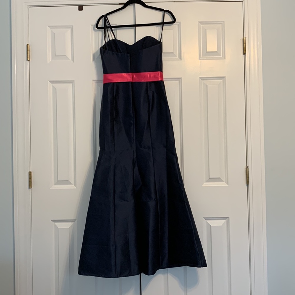 Elegant Black and Pink Evening Gown